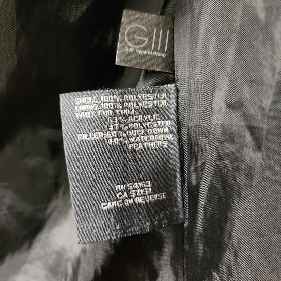 Kenneth Cole Reaction Black Hooded Size Large Feather and Down Puffer Jacket - Picture 9 of 10